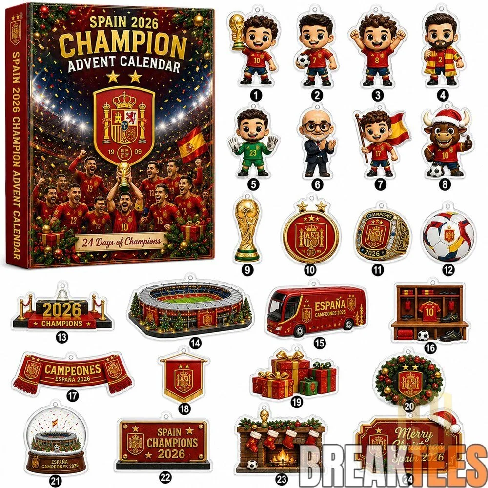 Spain National Football Team 2026 Champion Advent Calendar Soccer Fans 2D 2 Spain National Football Team 2026 Champion Advent Calendar Soccer Fans