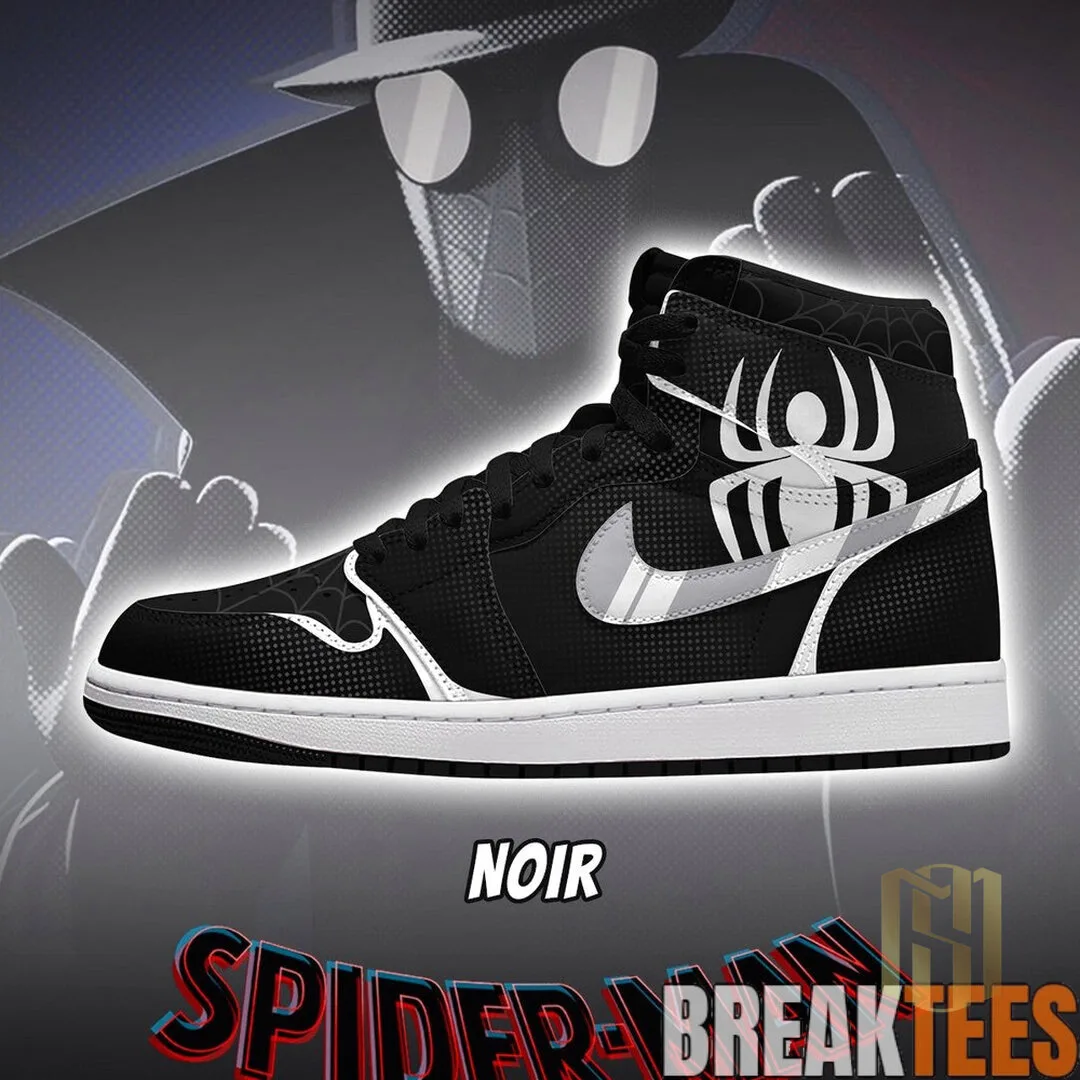 Spider-Man Noir Air Jordan 1 High Top Sneakers