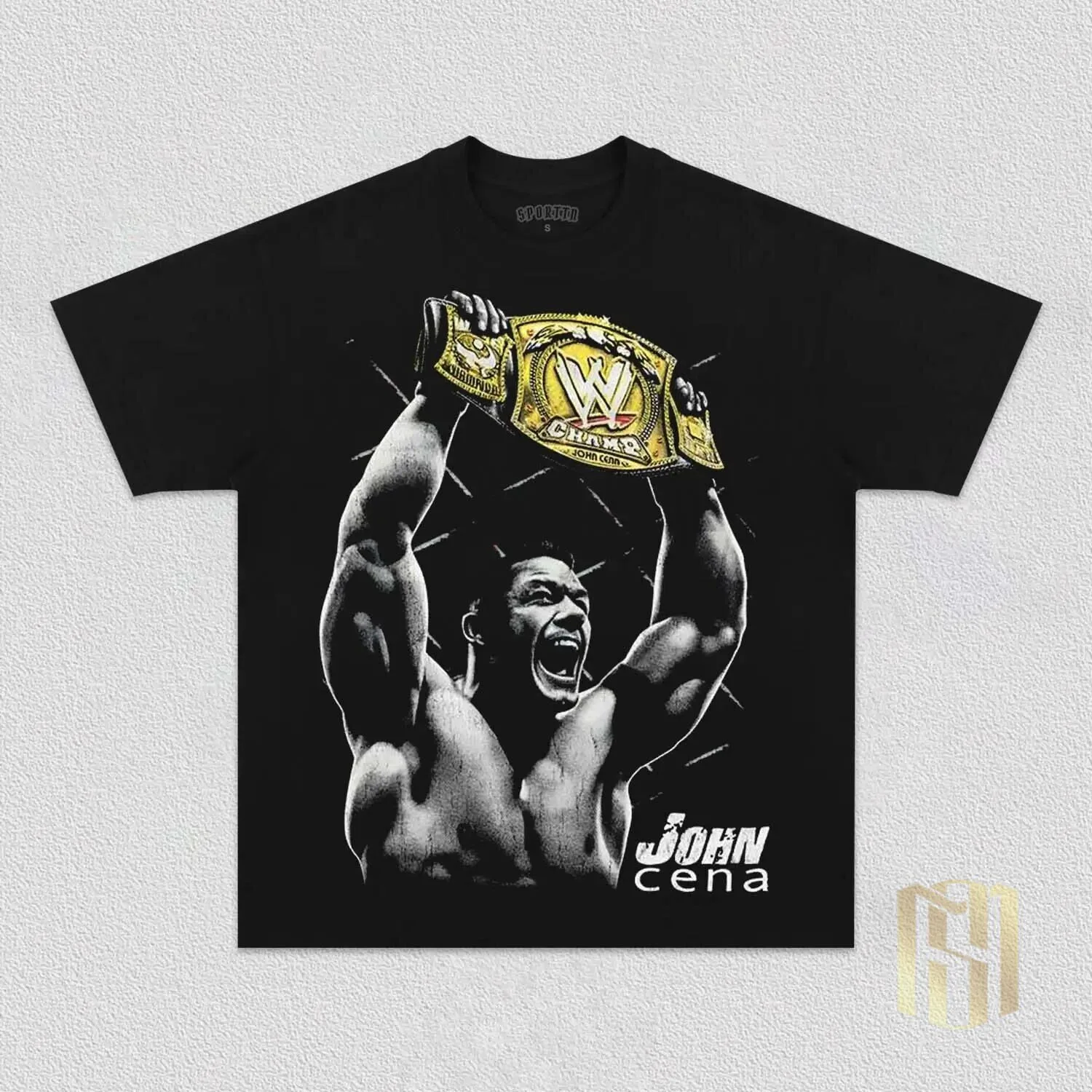 John Cena WWE Championship Belt Celebration Black T-Shirt