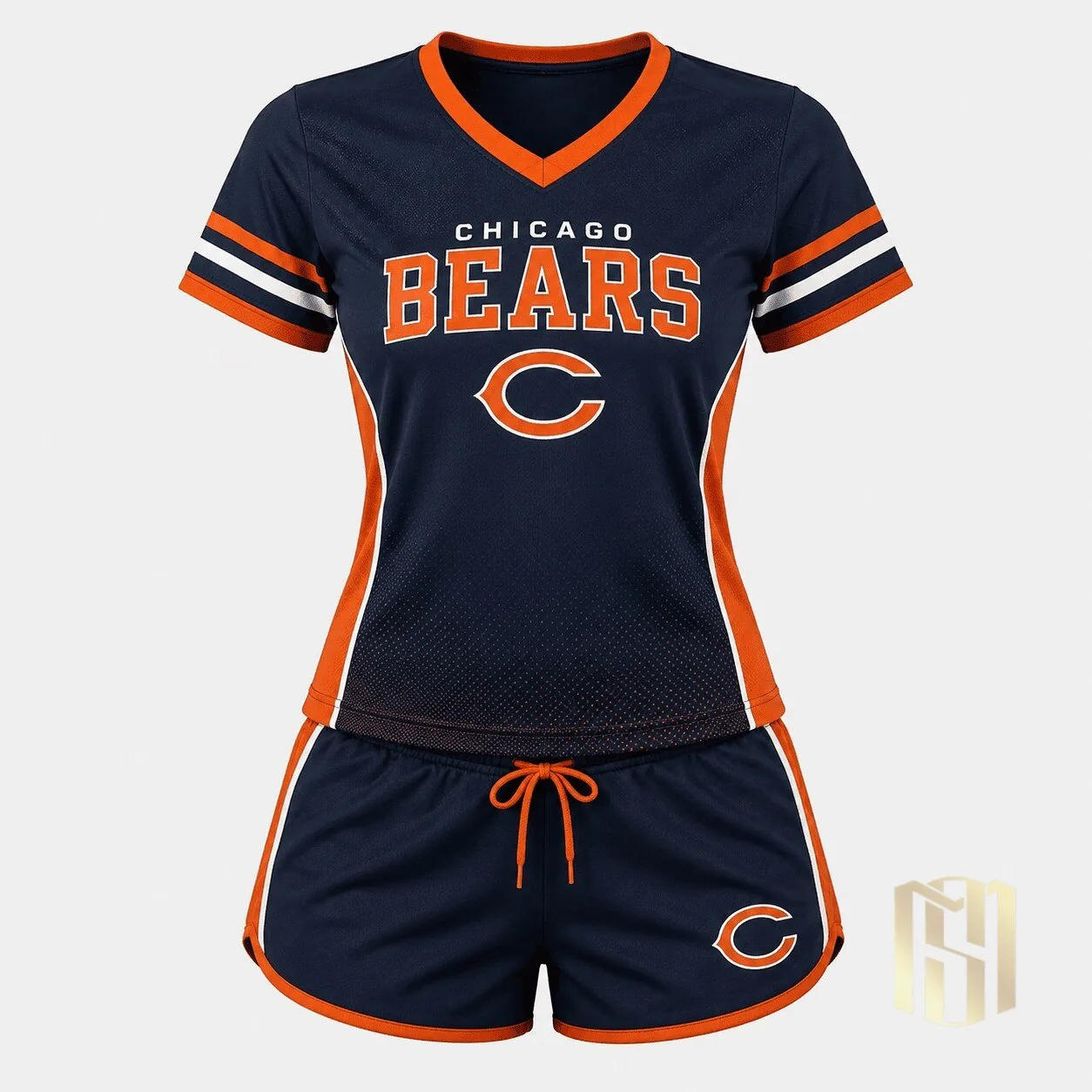Chicago Bears Women's Football Jersey and Shorts Sleepwear Set