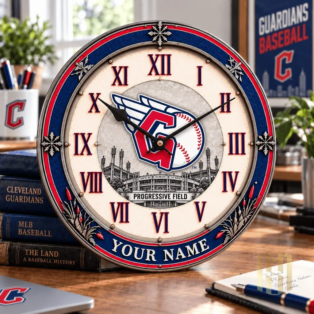 Cleveland Guardians MLB Baseball Progressive Field Wall Clock Cleveland Guardians MLB Baseball Progressive Field Wall Clock