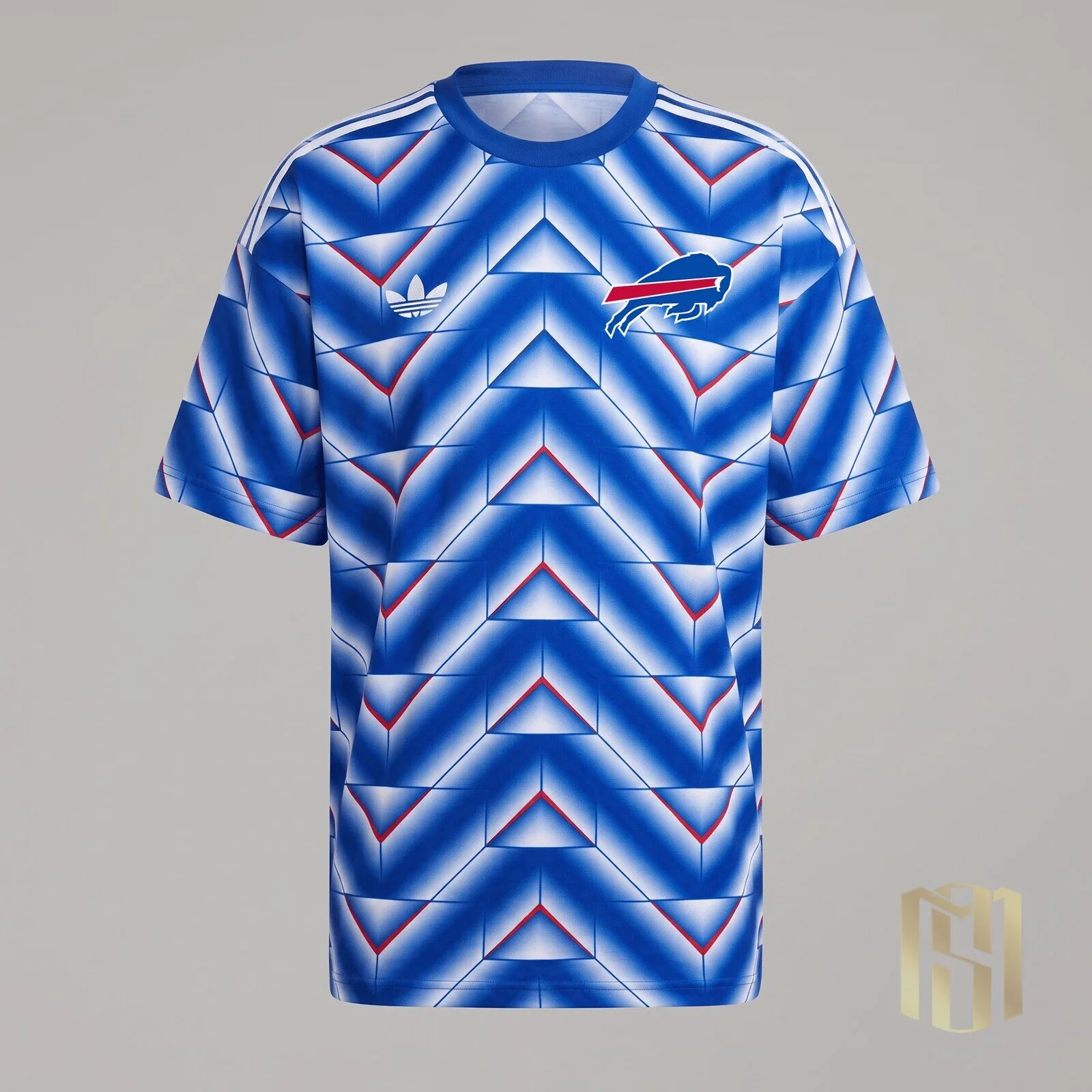 Buffalo Bills NFL Retro Geometric Graphic T-Shirt