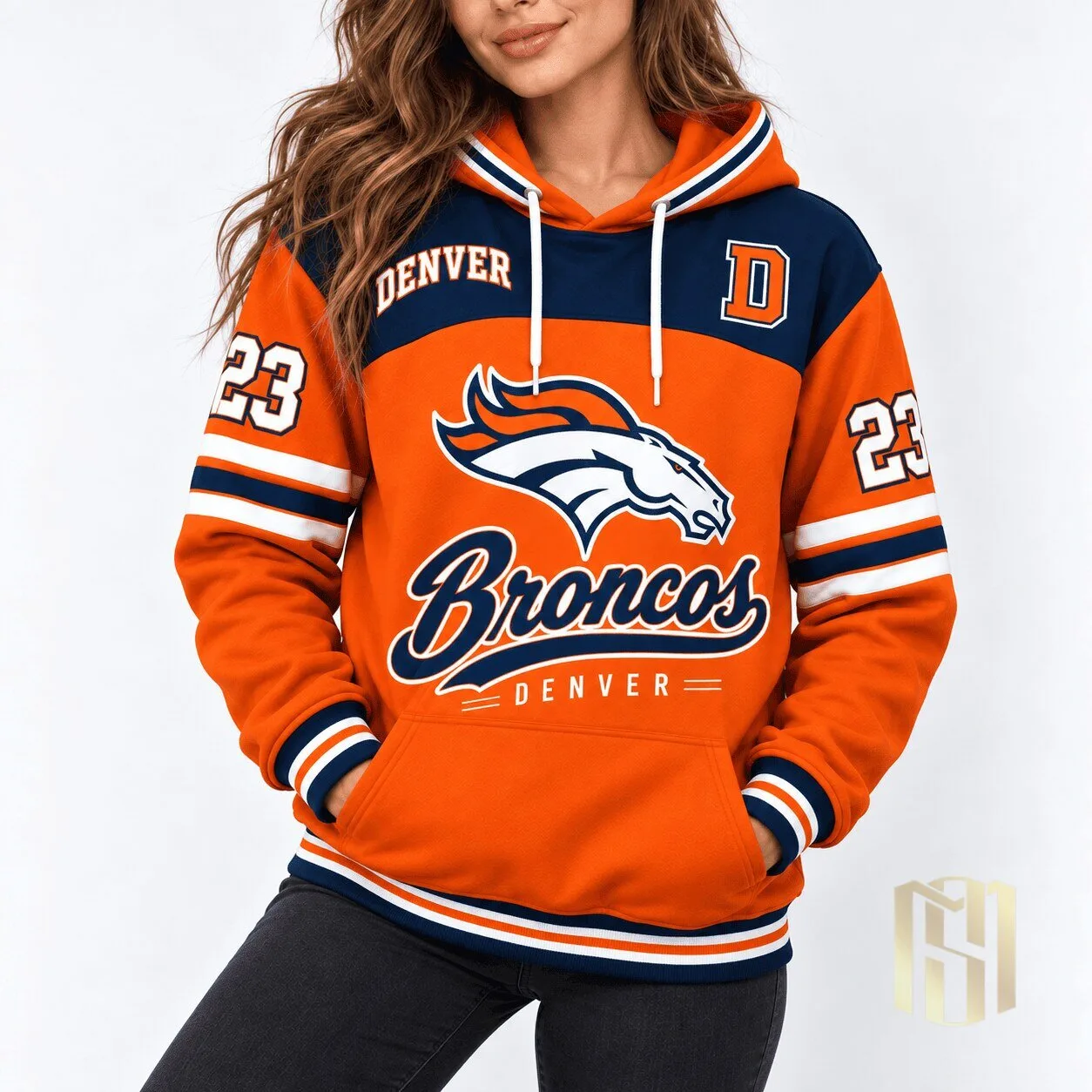Denver Broncos National Football League Team Heritage Patchwork Hoodie