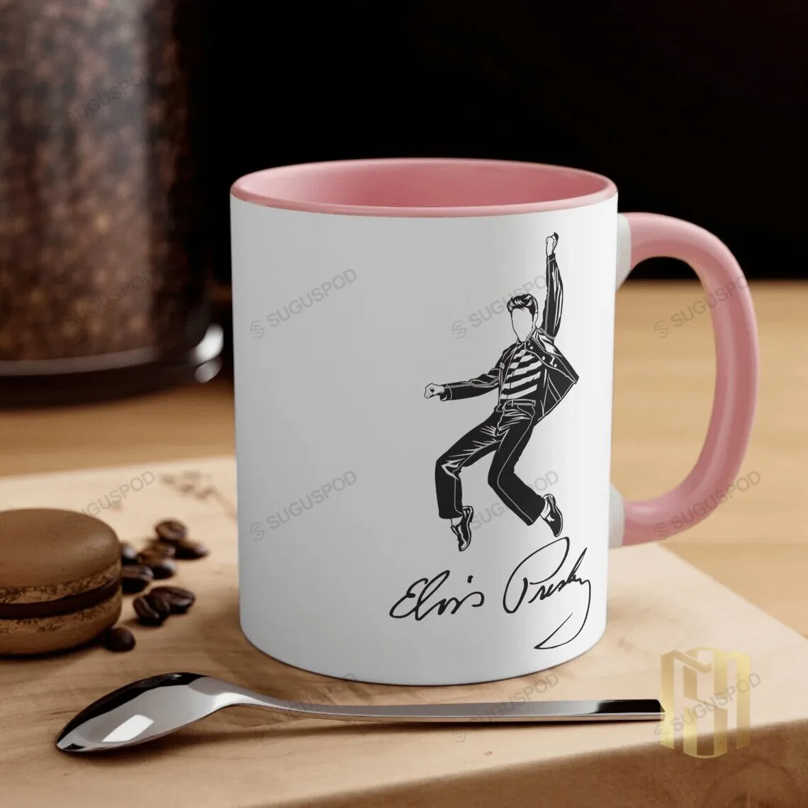 Elvis Presley The King of Rock and Roll Coffee Tea Mug with Signature