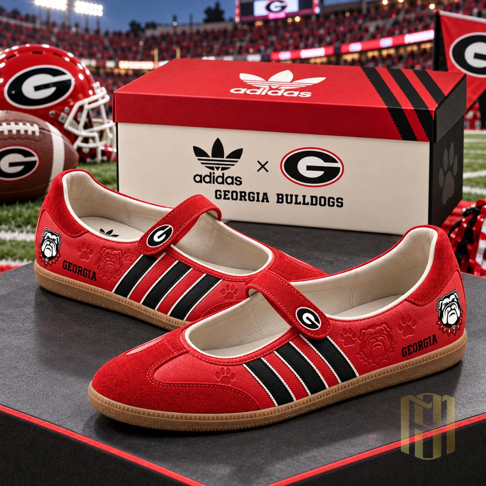 Georgia Bulldogs NCAA College Football Team Mary Jane Shoes