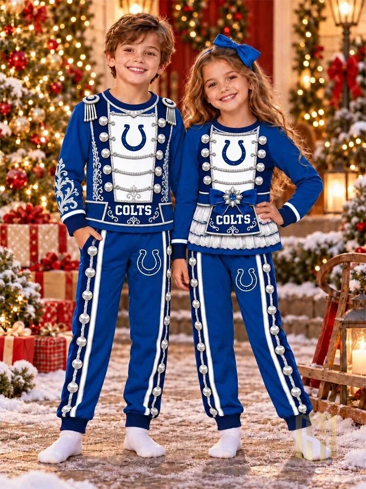 Indianapolis Colts Nutcracker Christmas Kids Pajamas Set