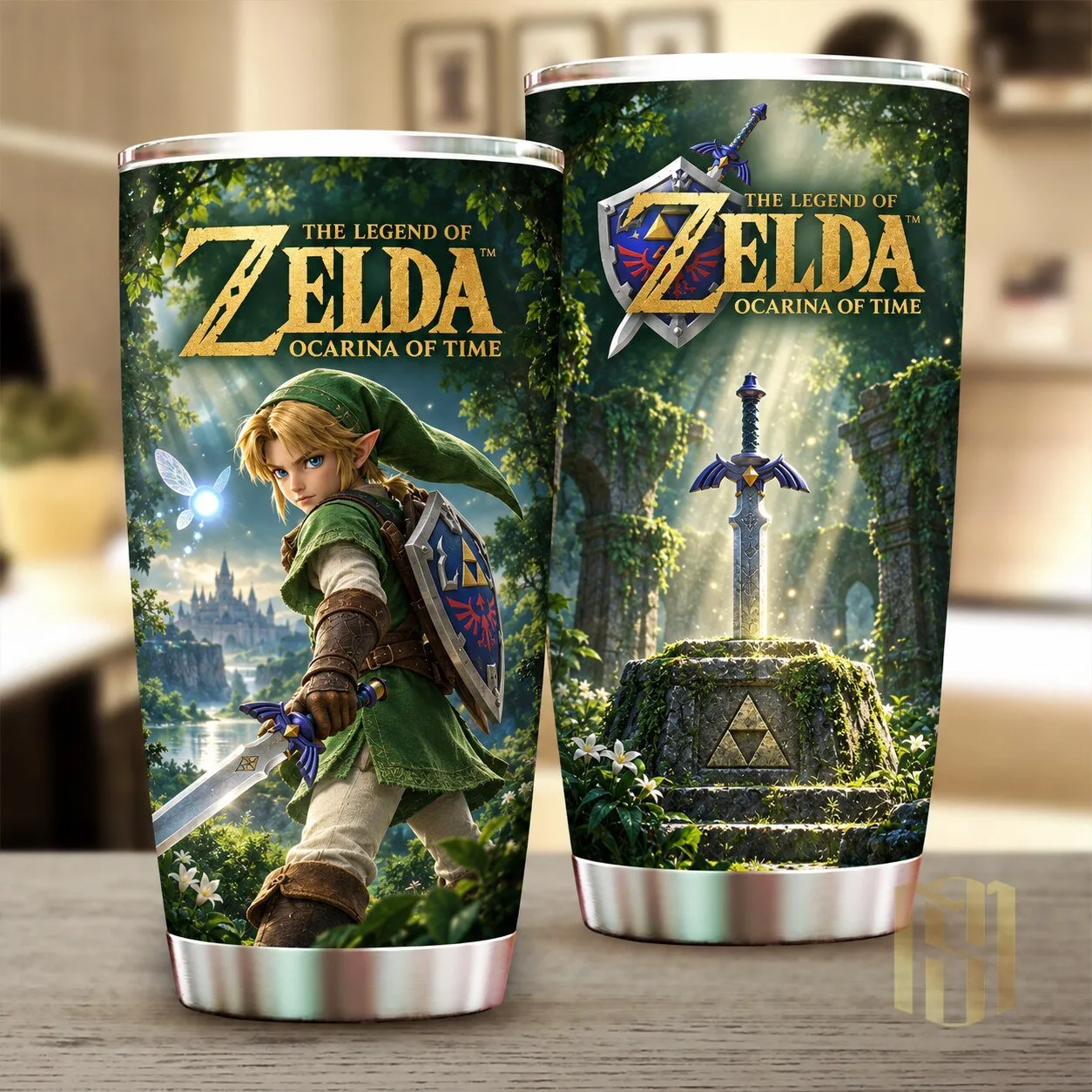 The Legend of Zelda Ocarina of Time Link and Master Sword Tumbler