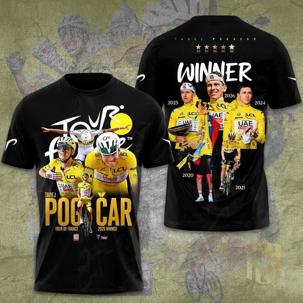 T-Shirt for Fans of Tadej Pogacar, Champion of the Tour de France