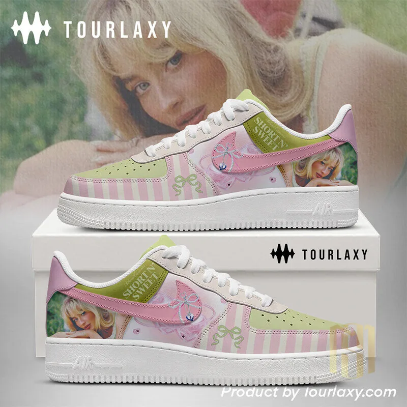 Sabrina Carpenter Short N Sweet Album Custom Green Air Force 1 Shoes