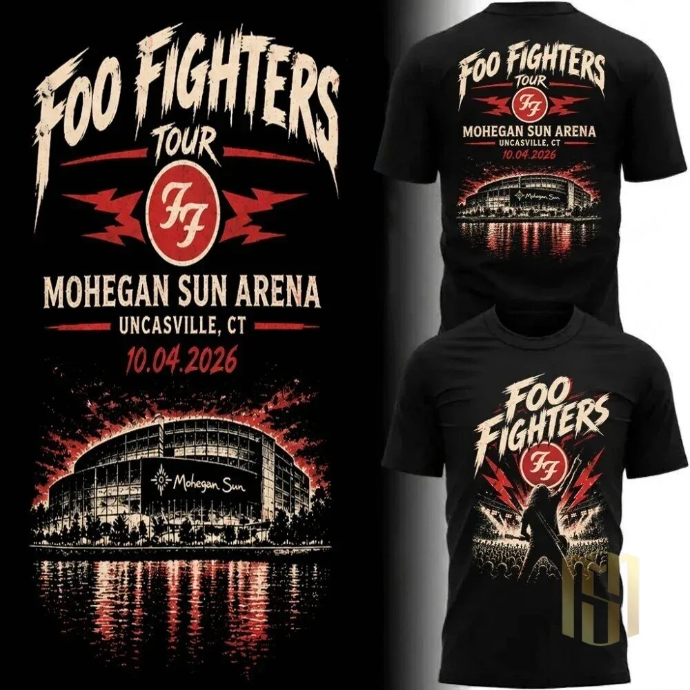 Foo Fighters Mohegan Sun Arena Concert Black T-Shirt