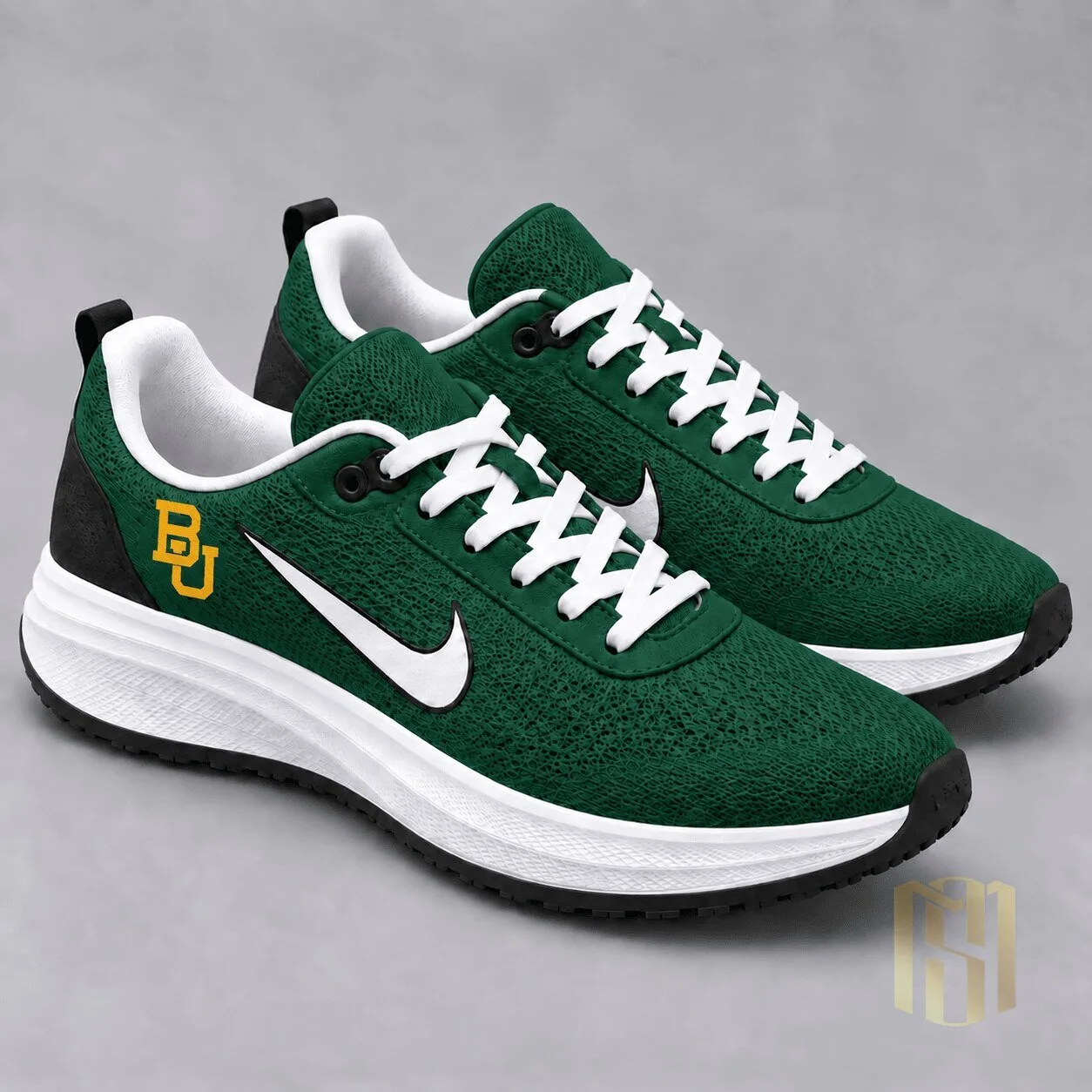 Baylor Bears Team Logo Green and Gold NCAA Fan Edition Sport Shoes Sneakers