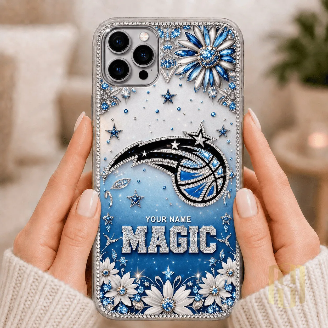 Orlando Magic Basketball Team Personalized Custom Name Bling Phone Case