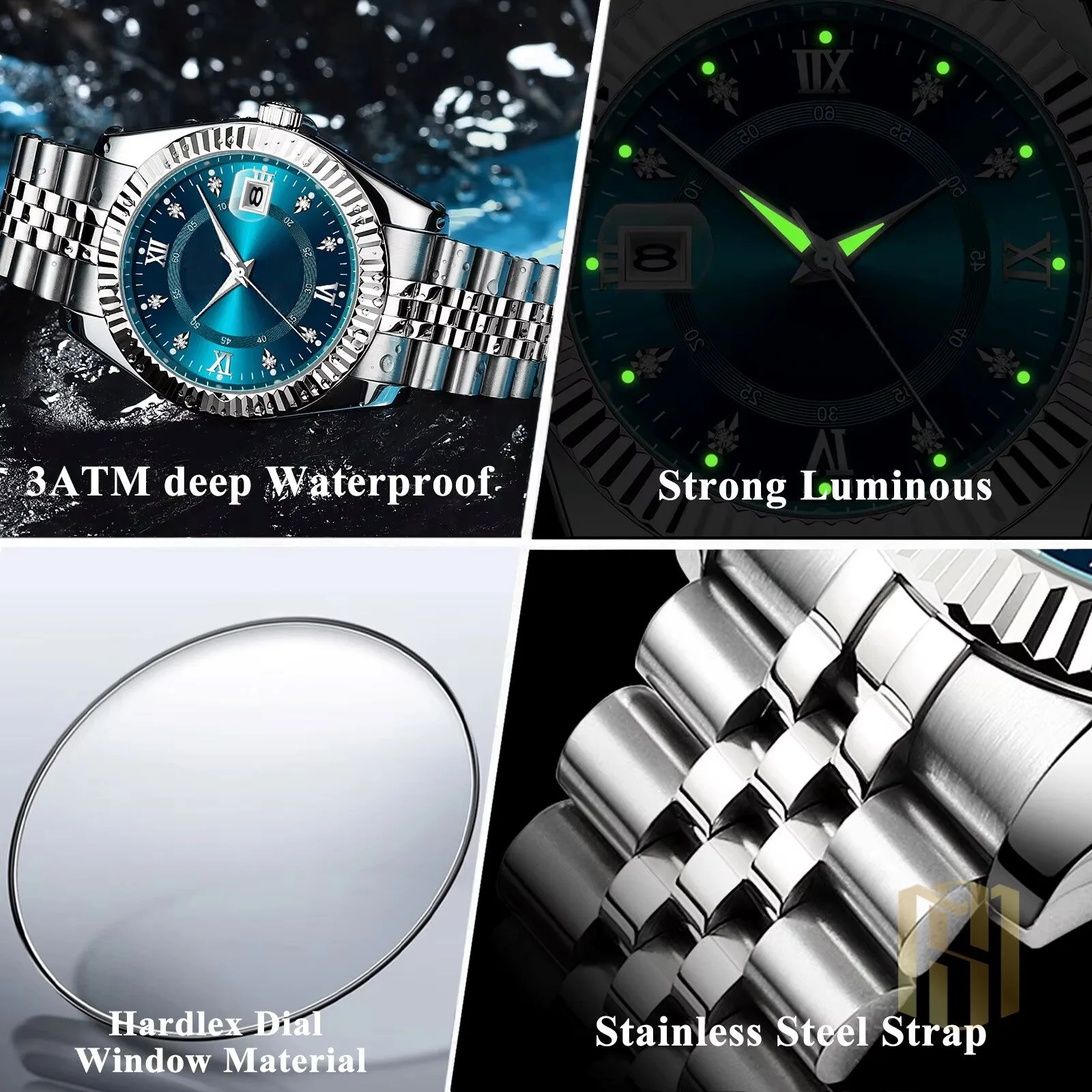 Elegant Gold and Silver Stainless Steel Watch with Custom Name for Porsche Enthusiasts 22 Elegant Gold and Silver Stainless Steel Watch with Custom Name for Porsche Enthusiasts