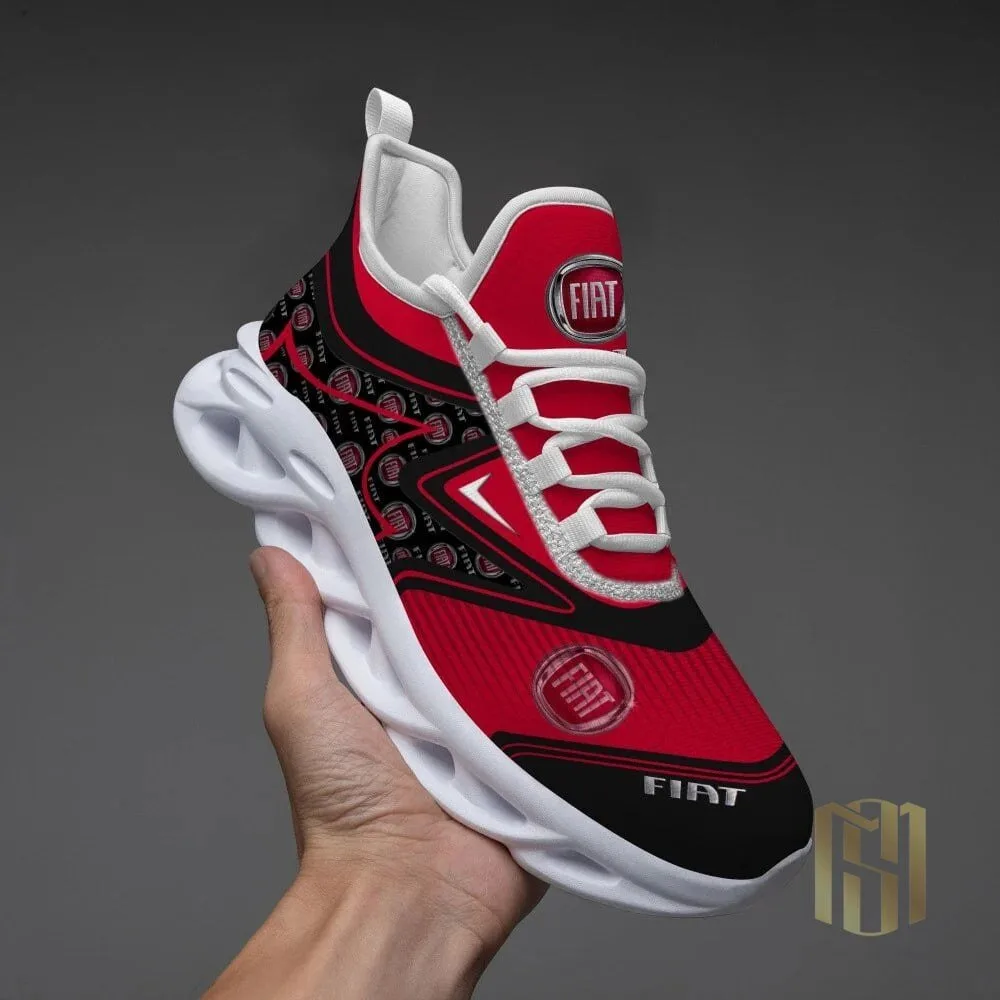 Fiat Car Brand Logo Red Black Max Soul Shoes