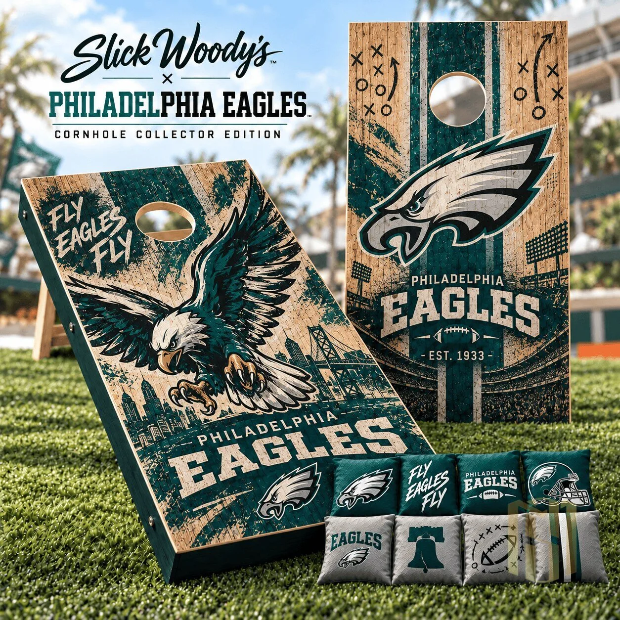 Philadelphia Eagles Cornhole Game Set 1 Philadelphia Eagles Cornhole Game Set
