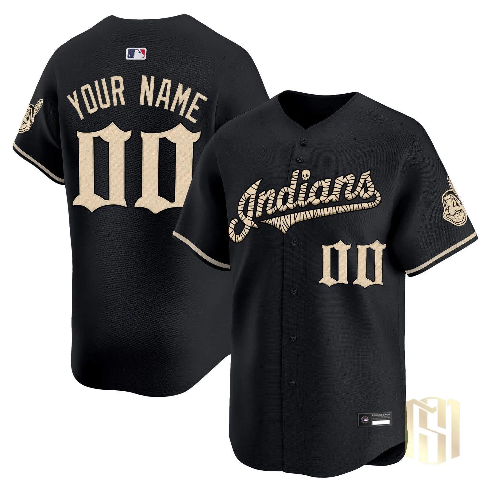 Cleveland Indians Halloween Mummy Edition Baseball Jersey