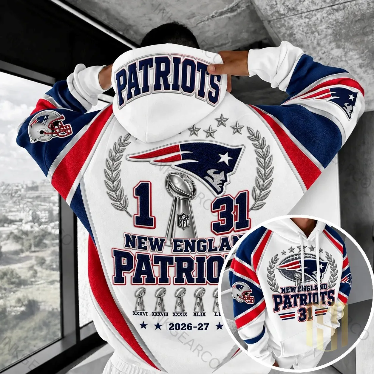 Commemorative Hoodie for Super Bowl Champions - New England Patriots