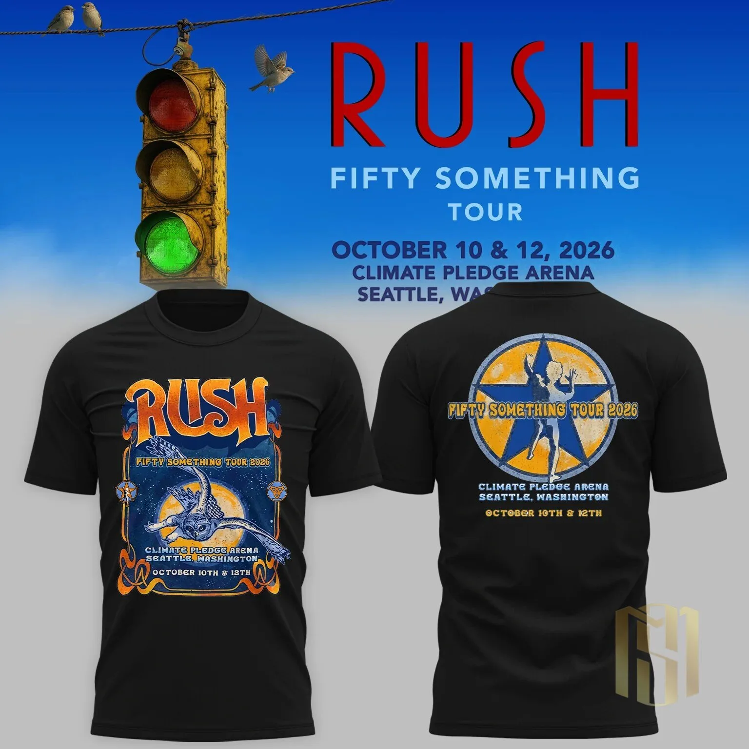 Rush Fifty Something Tour 2026 Seattle Climate Pledge Arena Concert T-Shirt
