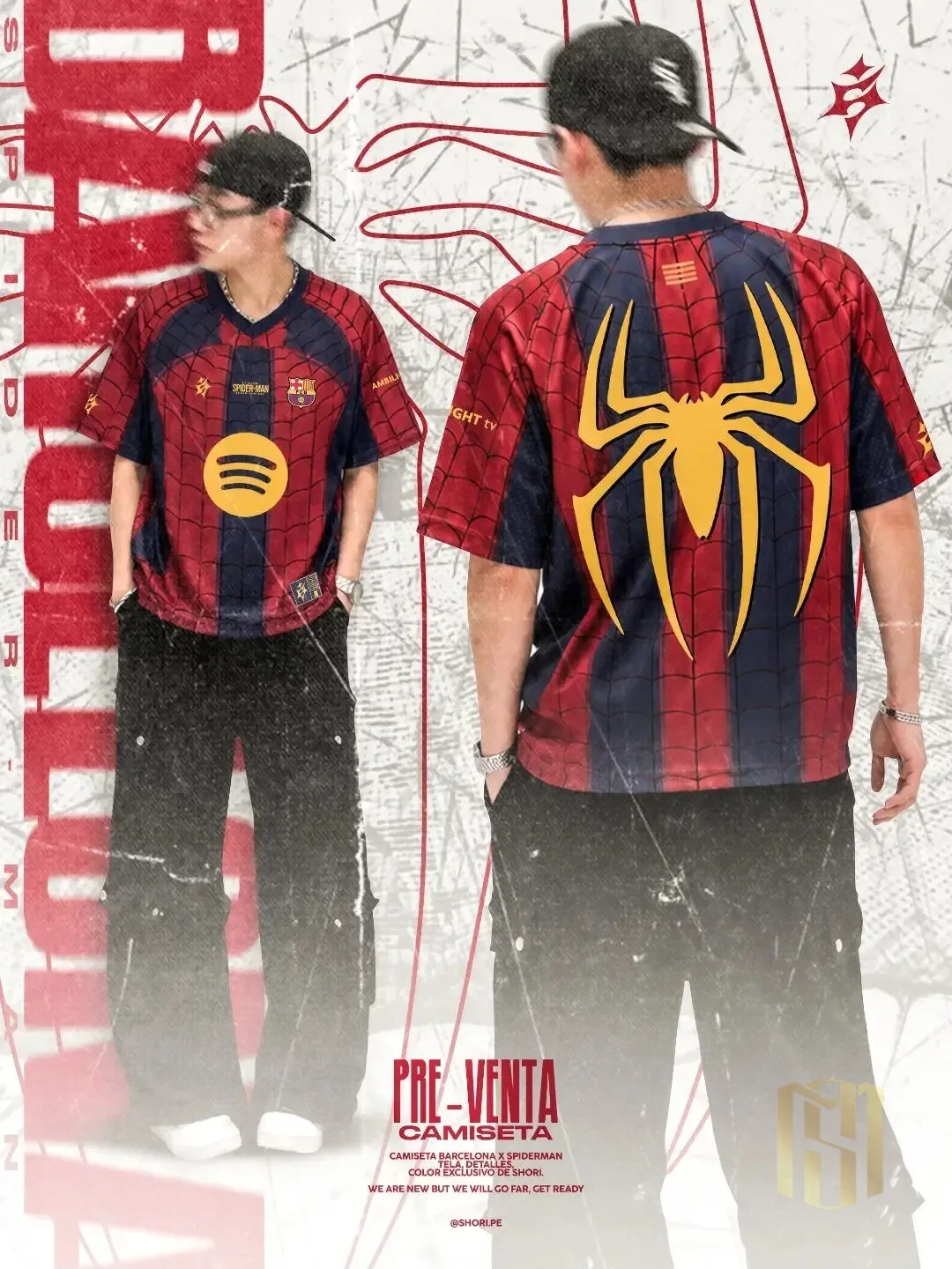 FC Barcelona Spider-Man Collaboration Football Jersey
