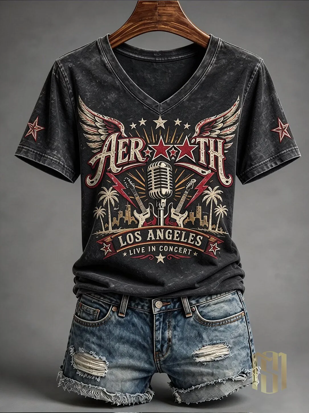 Aerosmith Live In Concert Los Angeles Rock Band Graphic T-Shirt