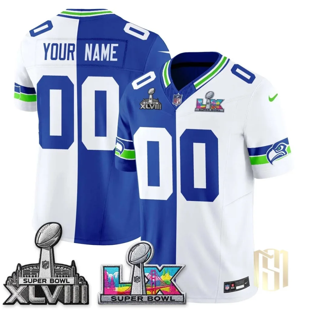 Seattle Seahawks Super Bowl XLVIII LIX Commemorative Custom Football Jersey Seattle Seahawks Super Bowl XLVIII LIX Commemorative Custom Football Jersey