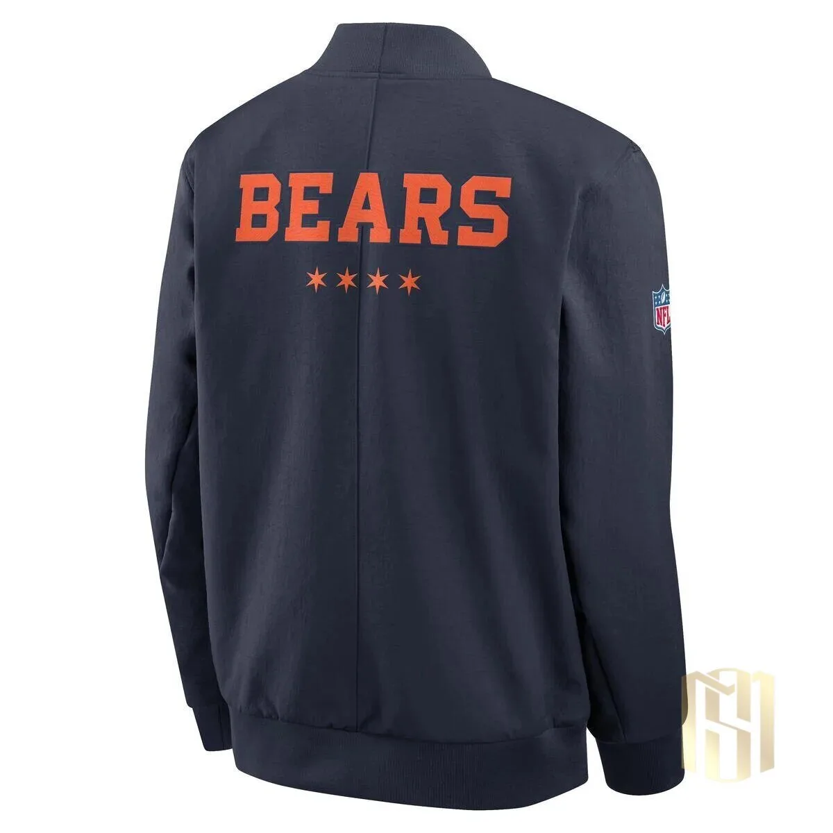 Chicago Bears Nike Men's Rivalry Sideline Full-Zip Bomber Jacket 4 chicago bears nike men s rivalry sideline full zip bomber jacket gallery 1