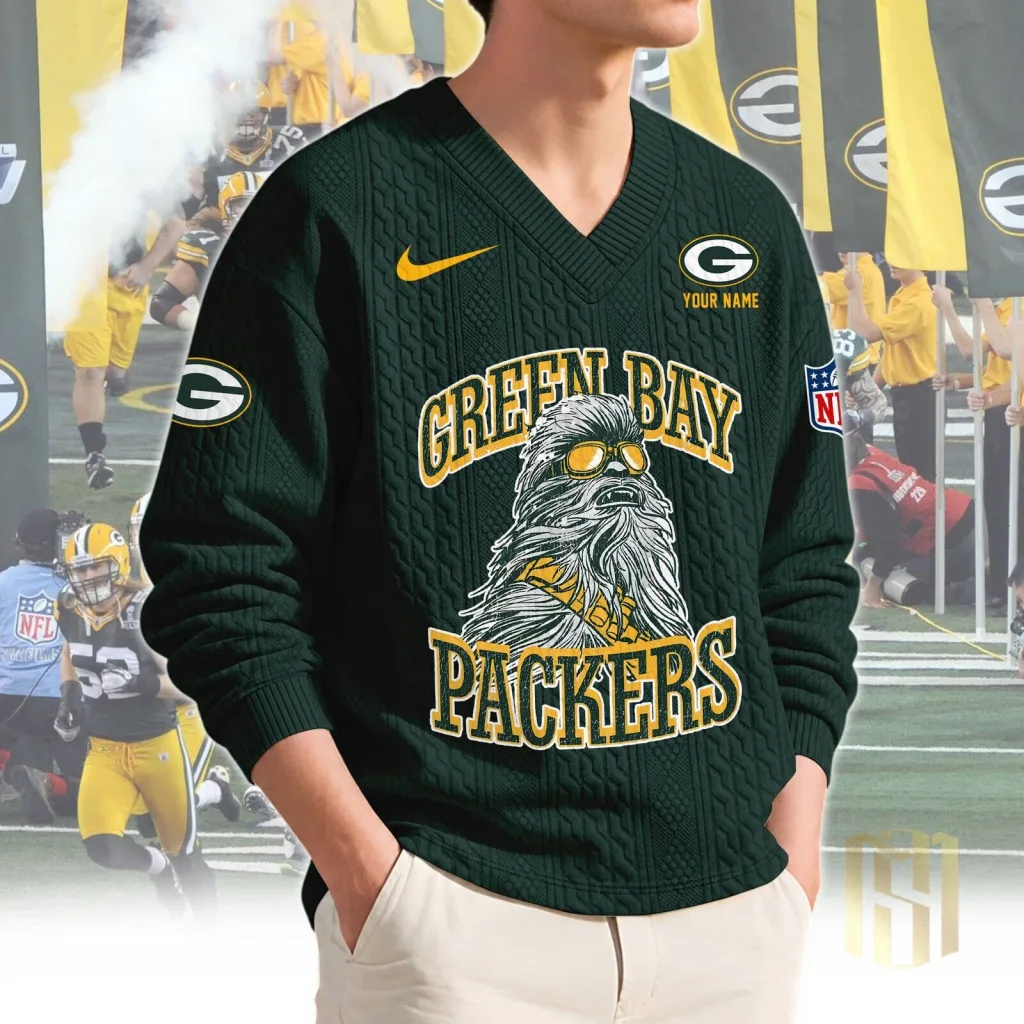 Green Bay Packers Chewbacca Star Wars Ugly Christmas Sweater Green Bay Packers Chewbacca Star Wars Ugly Christmas Sweater