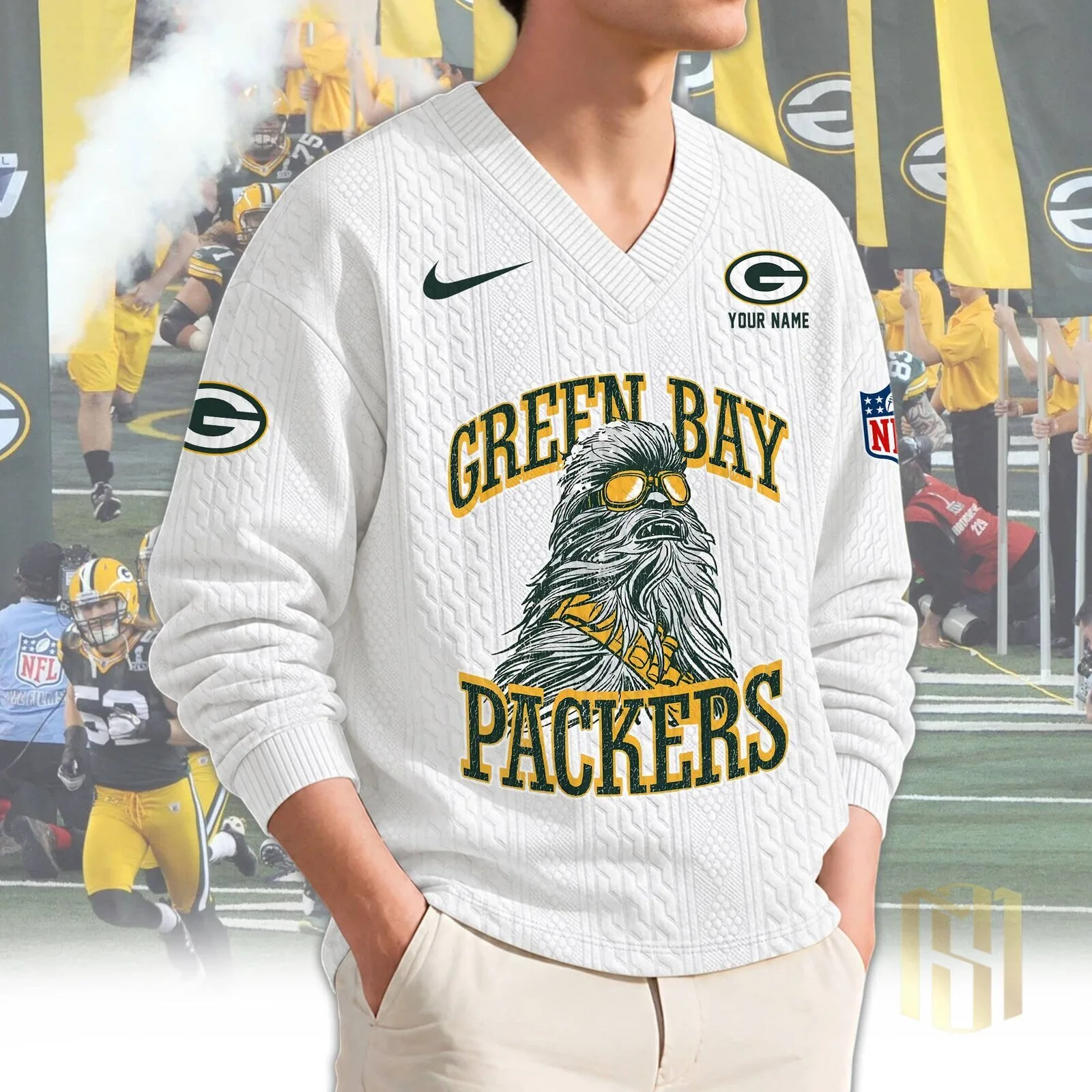 Green Bay Packers Chewbacca Star Wars Ugly Christmas Sweater 7 Green Bay Packers Chewbacca Star Wars Ugly Christmas Sweater