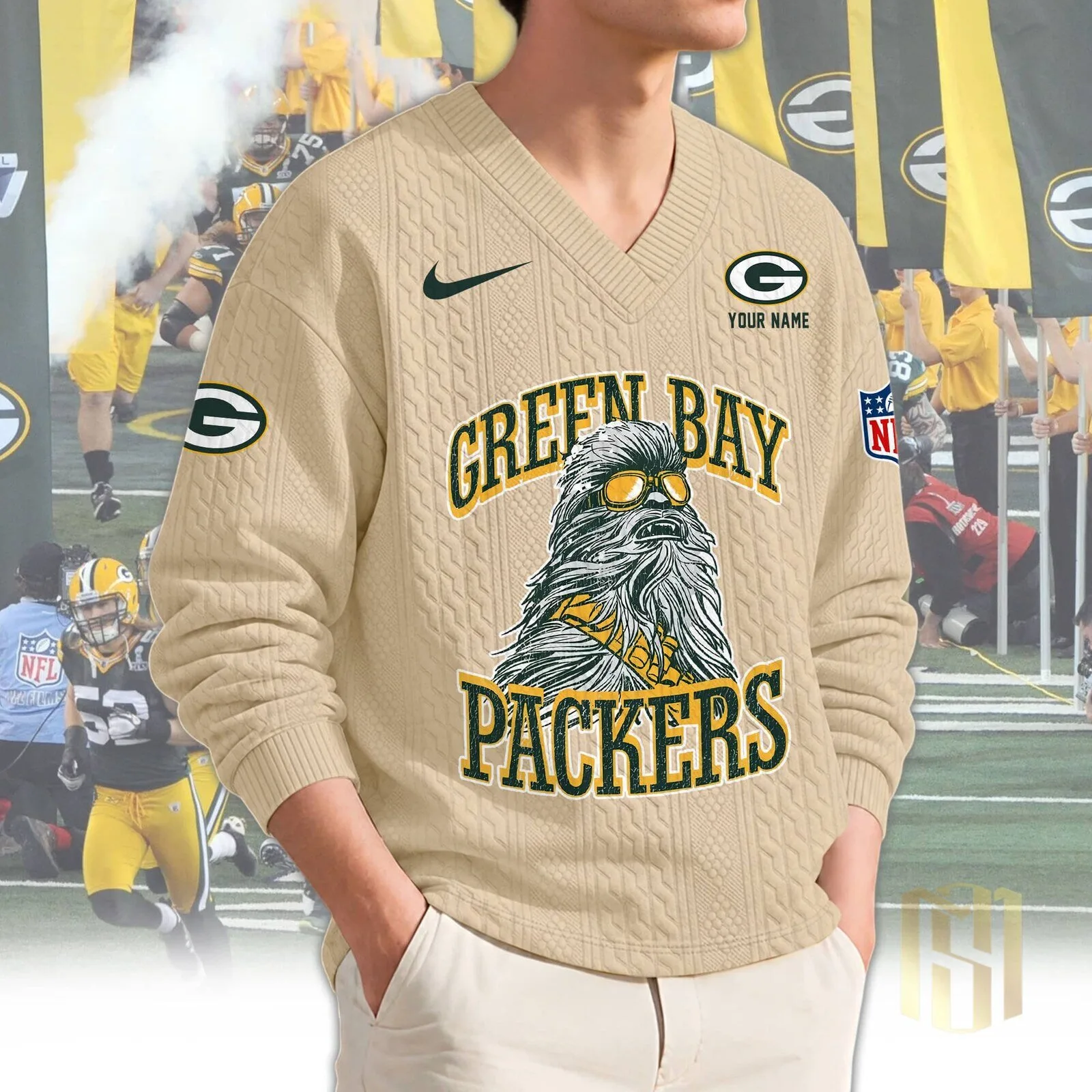 Green Bay Packers Chewbacca Star Wars Ugly Christmas Sweater 8 Green Bay Packers Chewbacca Star Wars Ugly Christmas Sweater