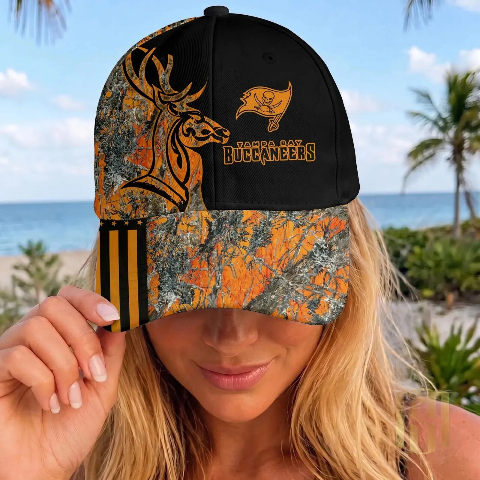 Tampa Bay Buccaneers Deer Hunting Orange Camouflage Baseball Cap Hat 8 Tampa Bay Buccaneers Deer Hunting Orange Camouflage Baseball Cap Hat