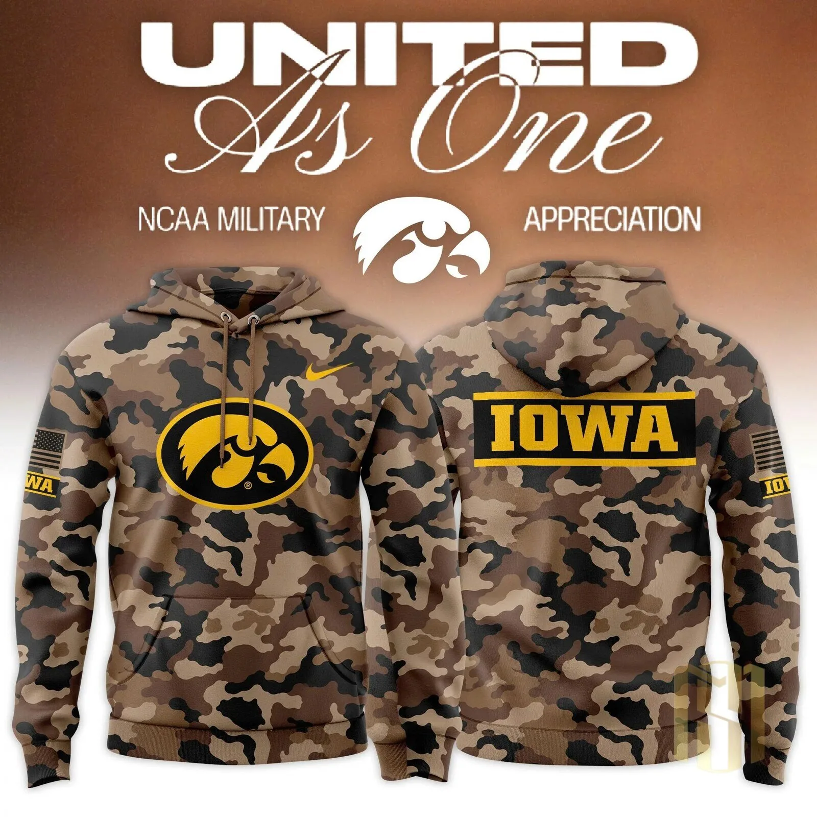 Big Ten Conference United As One Military Appreciation Hoodie 11 Big Ten Conference United As One Military Appreciation Hoodie