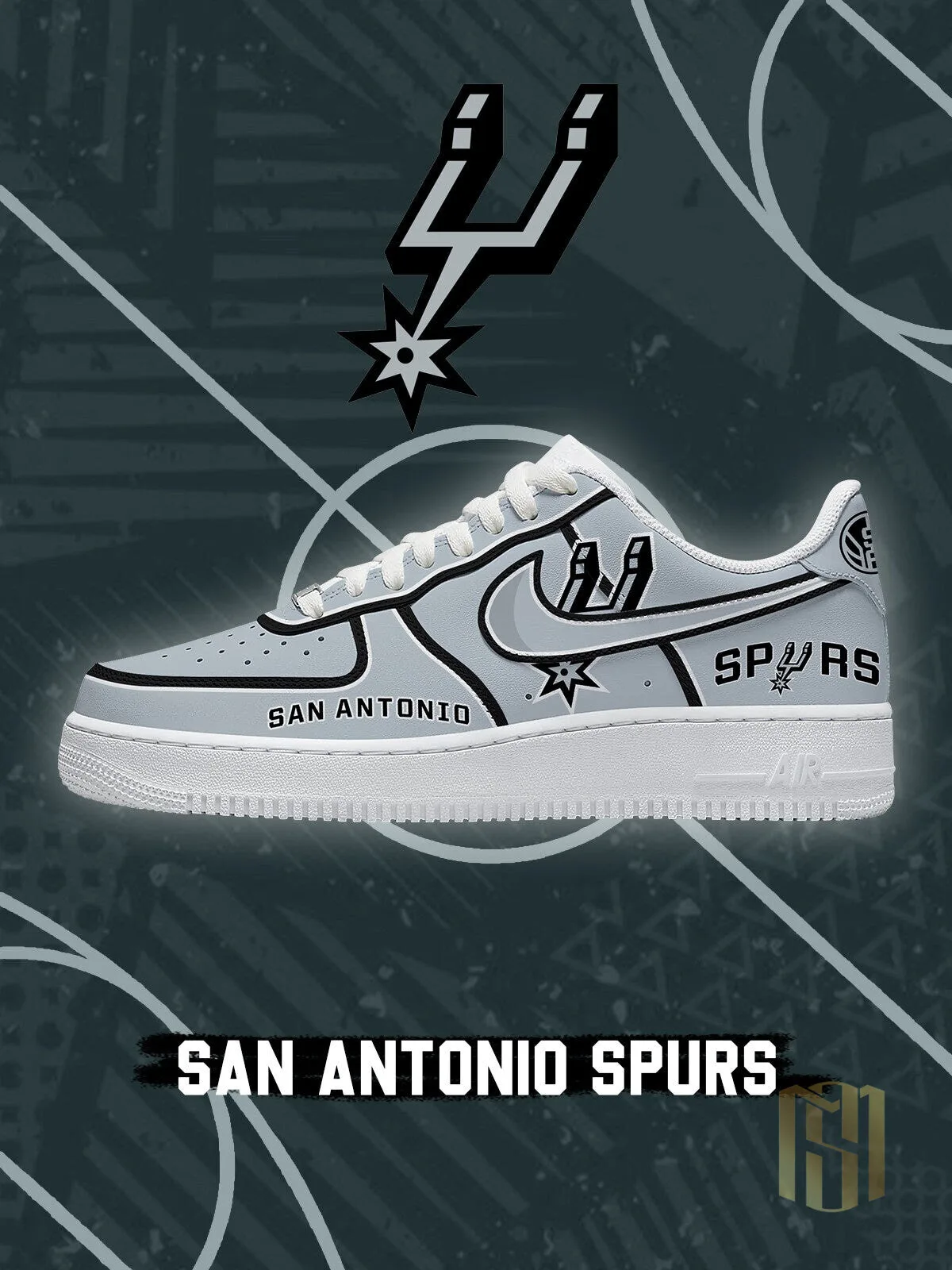 San Antonio Spurs Basketball Team Fan Custom Designed Athletic Shoes