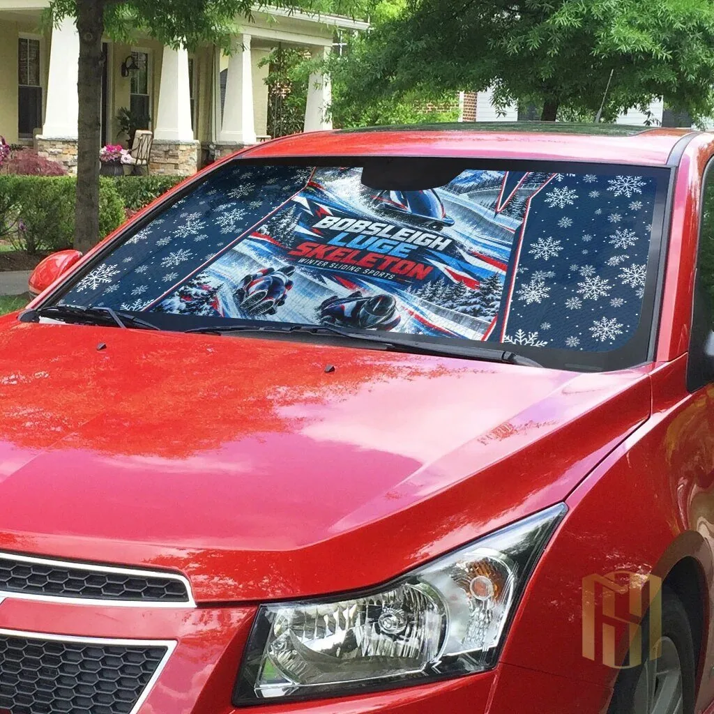 Bobsleigh Luge Skeleton Winter Sliding Sports Car Sunshade 6 Bobsleigh Luge Skeleton Winter Sliding Sports Car Sunshade