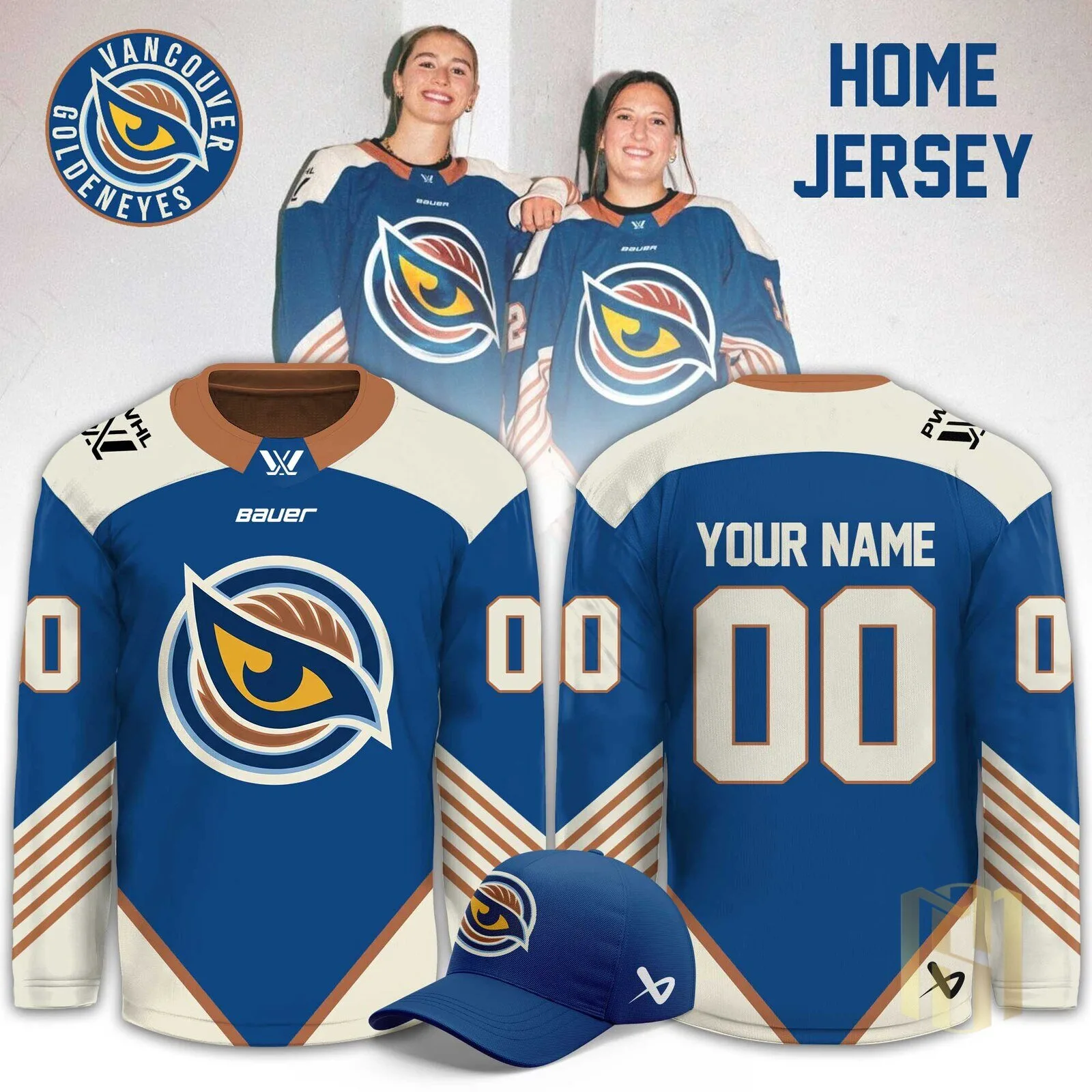 Vancouver Goldeneyes 2026 New Logo Custom Home Hockey Jersey
