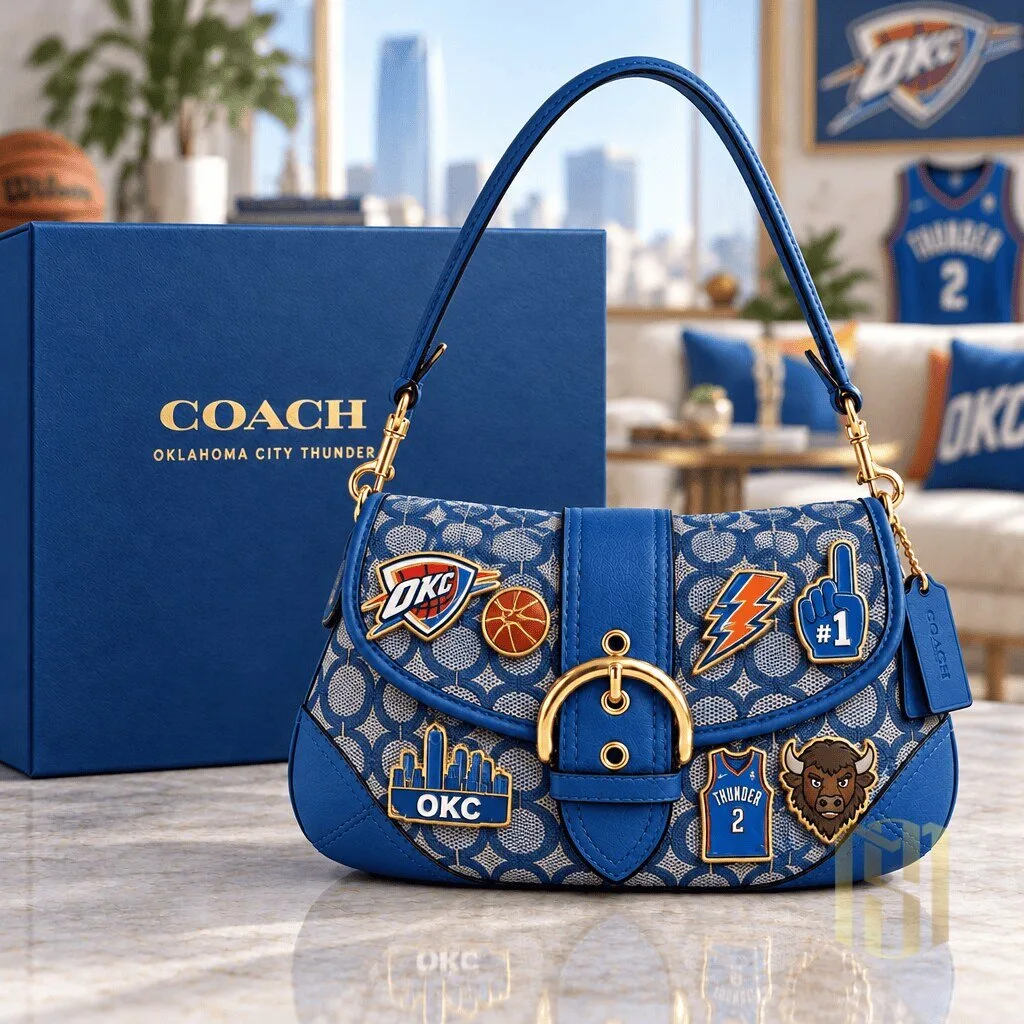 Oklahoma City Thunder Coach Soho Shoulder Bag with Team Charms