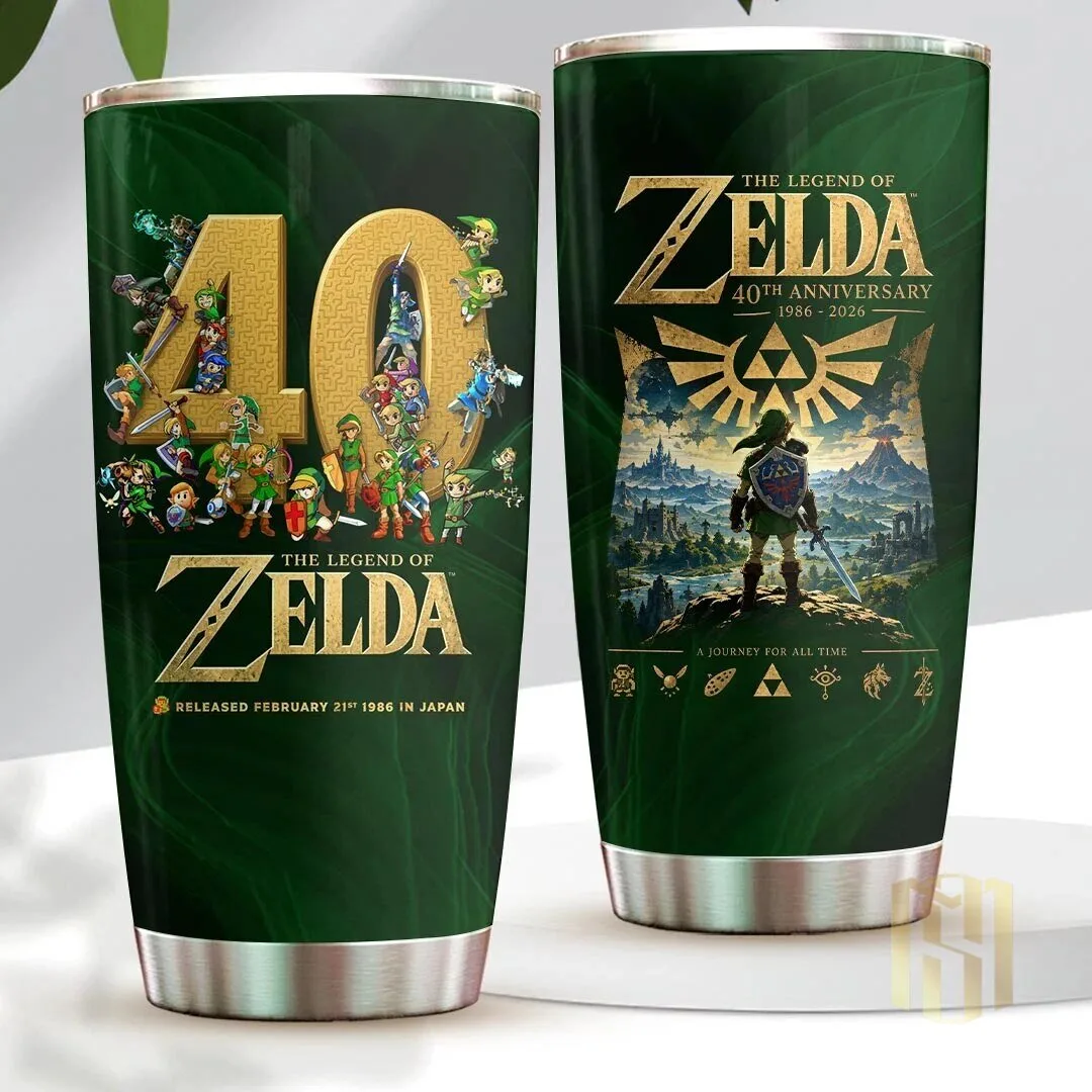 The Legend of Zelda 40th Anniversary Stainless Steel Insulated Tumbler Cup