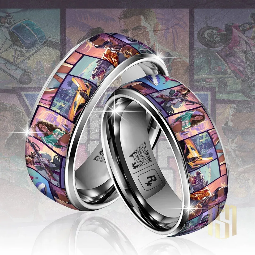 Grand Theft Auto VI Video Game Custom Alloy Ring