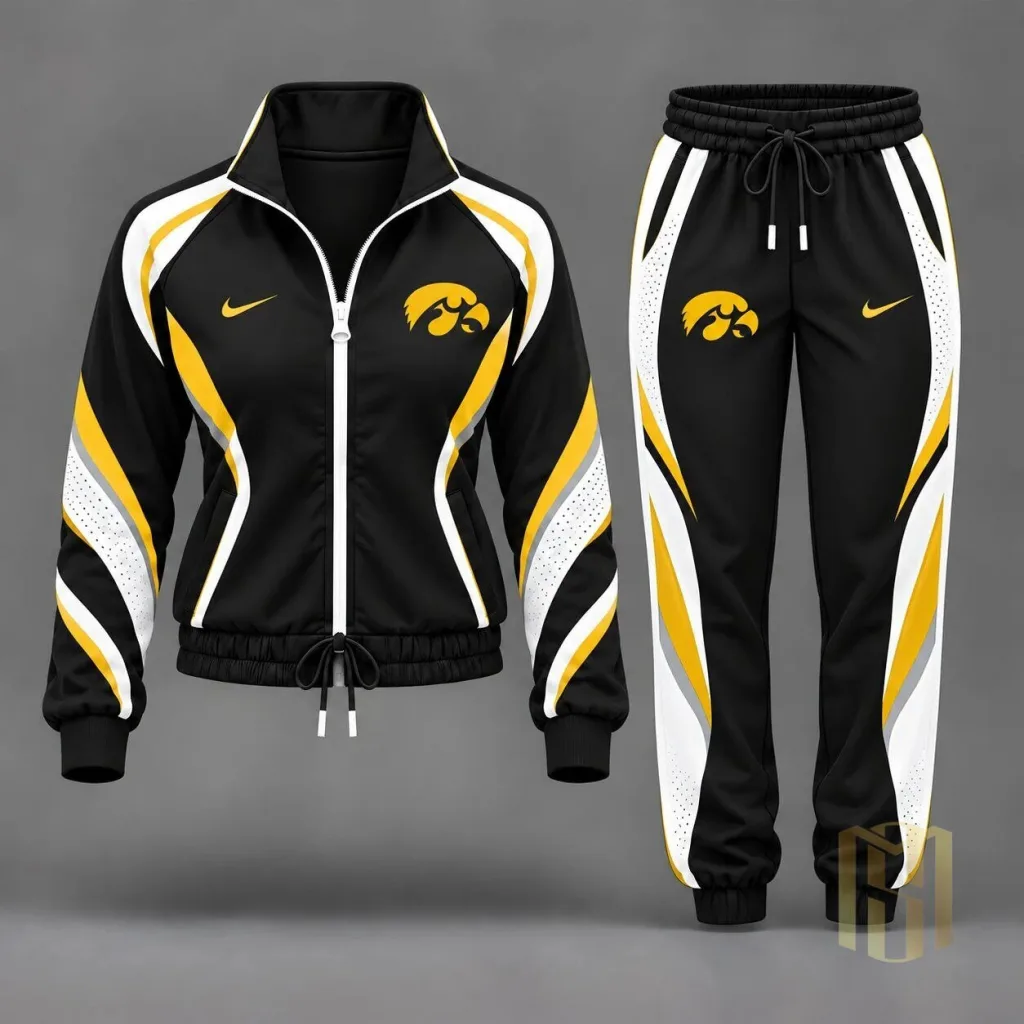 Iowa Hawkeyes NCAA Victory Lane Waterproof Windbreaker Jacket and Pants Set Iowa Hawkeyes NCAA Victory Lane Waterproof Windbreaker Jacket and Pants Set