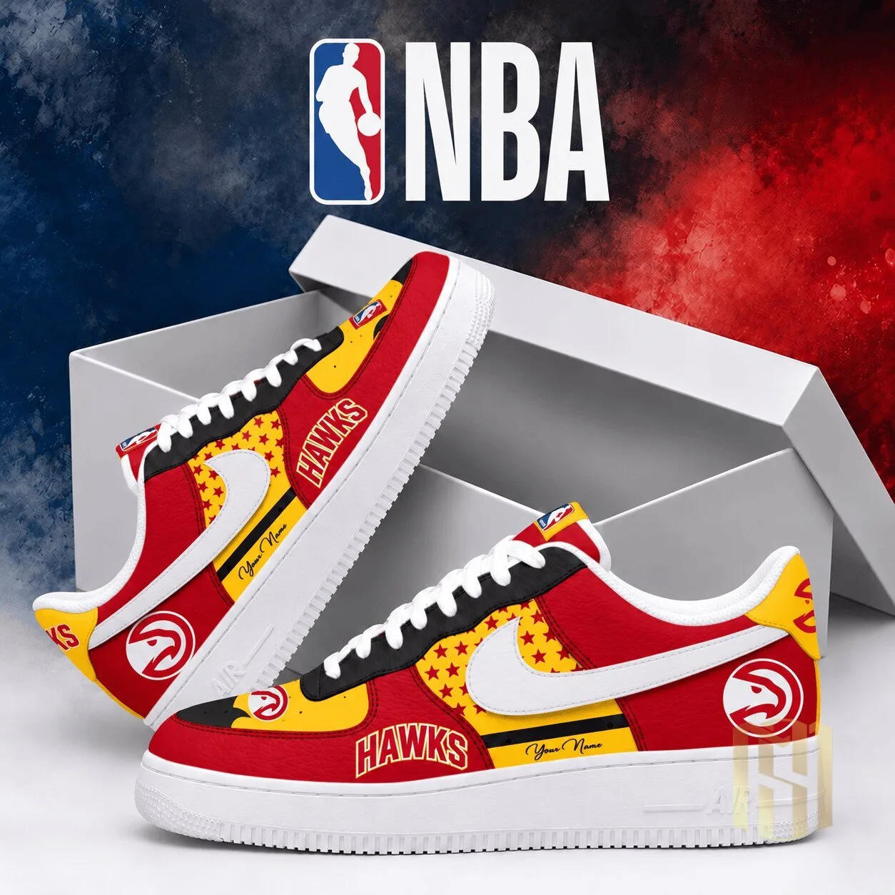 Atlanta Hawks Personalized NBA Basketball Team Low Top Shoes 1 Atlanta Hawks Personalized NBA Basketball Team Low Top Shoes