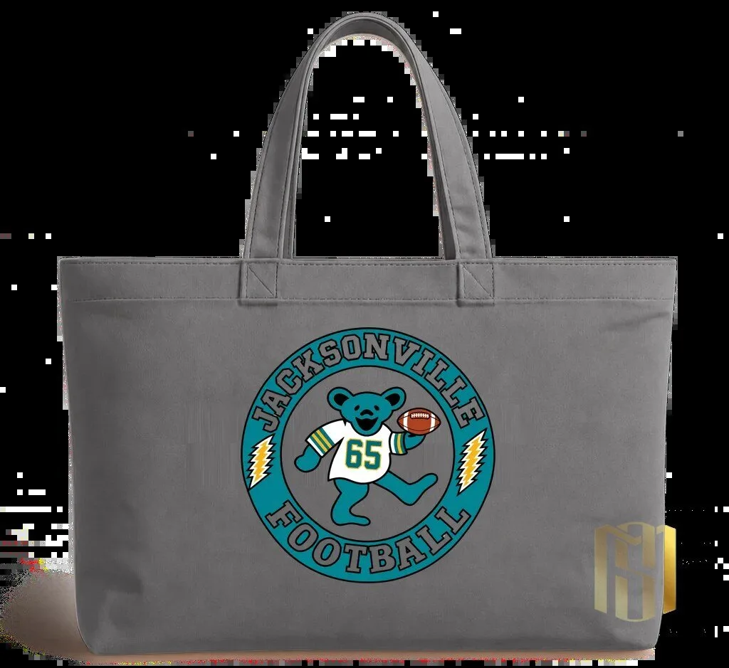 Jacksonville Jaguars Football Grateful Dead Dancing Bear Tote Bag 3 Jacksonville Jaguars Football Grateful Dead Dancing Bear Tote Bag